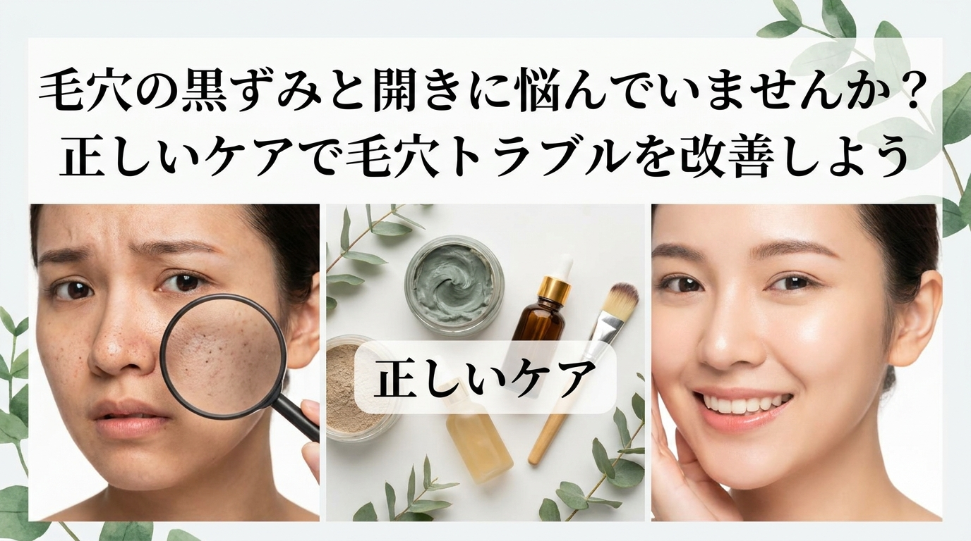 毛穴の黒ずみと開きに悩んでいませんか？正しいケアで毛穴トラブルを改善しよう