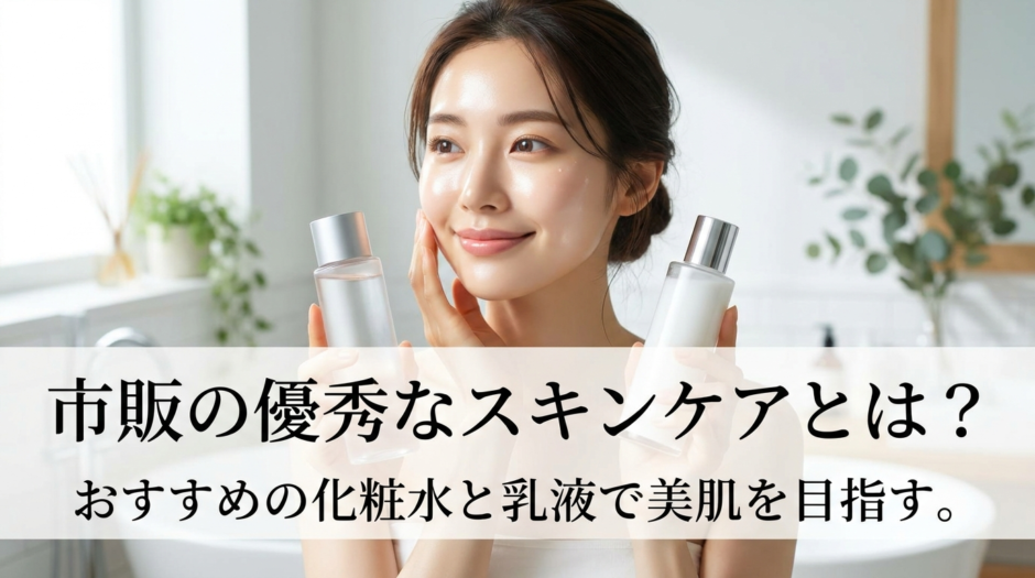 市販の優秀なスキンケアとは？おすすめの化粧水と乳液で美肌を目指す。