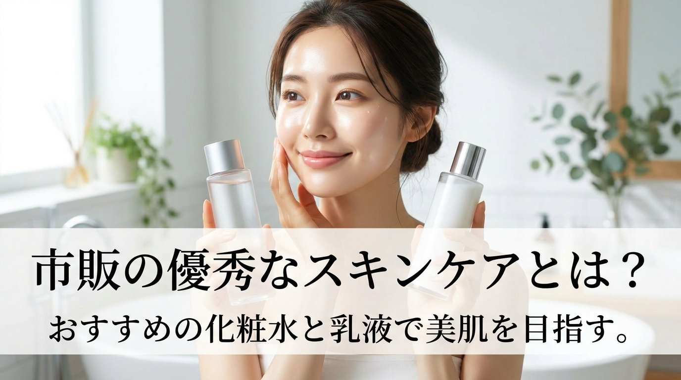 市販の優秀なスキンケアとは？おすすめの化粧水と乳液で美肌を目指す。