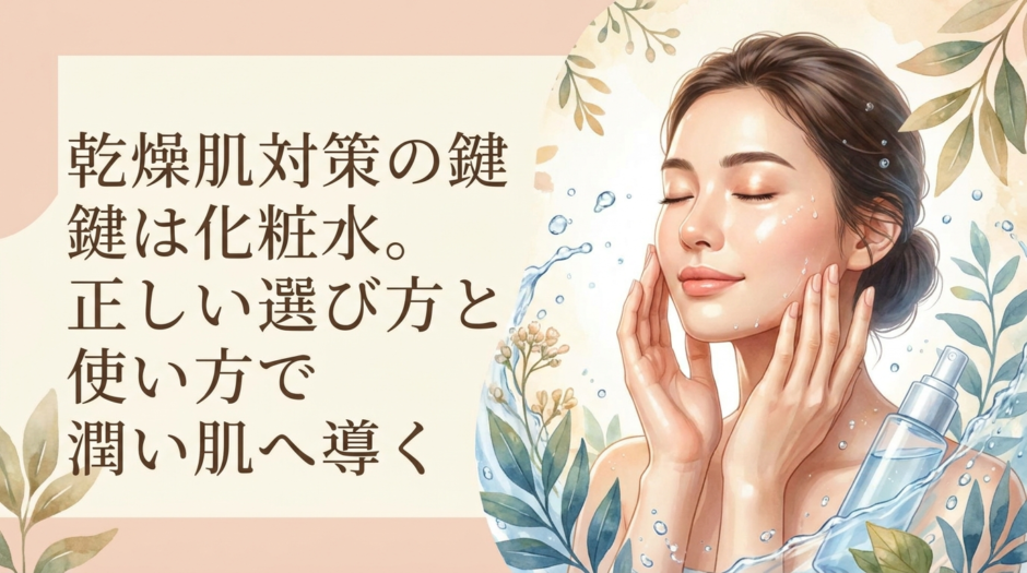 乾燥肌対策の鍵は化粧水。正しい選び方と使い方で潤い肌へ導く