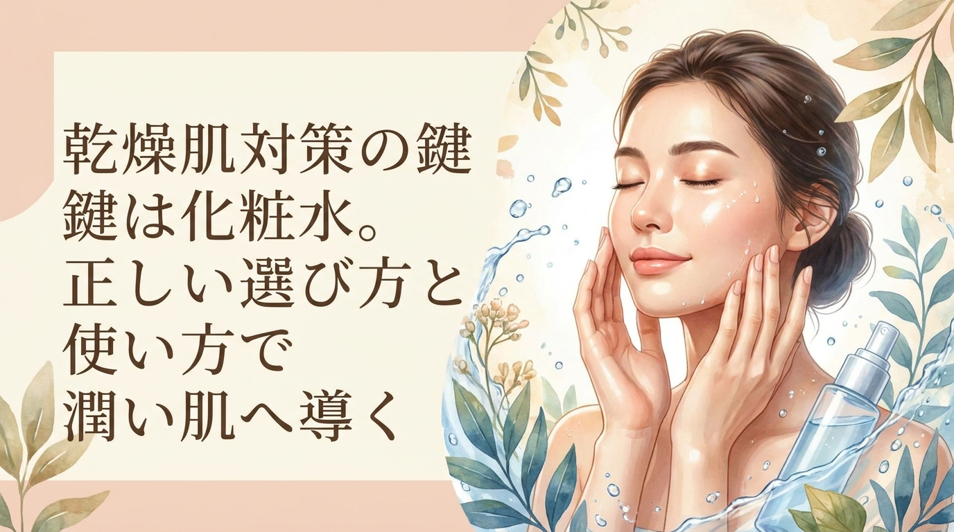 乾燥肌対策の鍵は化粧水。正しい選び方と使い方で潤い肌へ導く