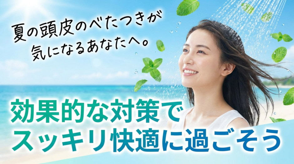 夏の頭皮のべたつきが気になるあなたへ。効果的な対策でスッキリ快適に過ごそう
