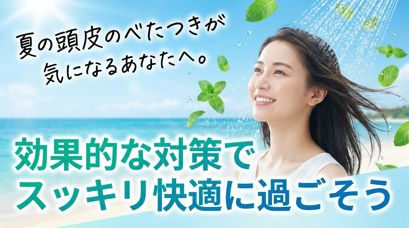 夏の頭皮のべたつきが気になるあなたへ。効果的な対策でスッキリ快適に過ごそう