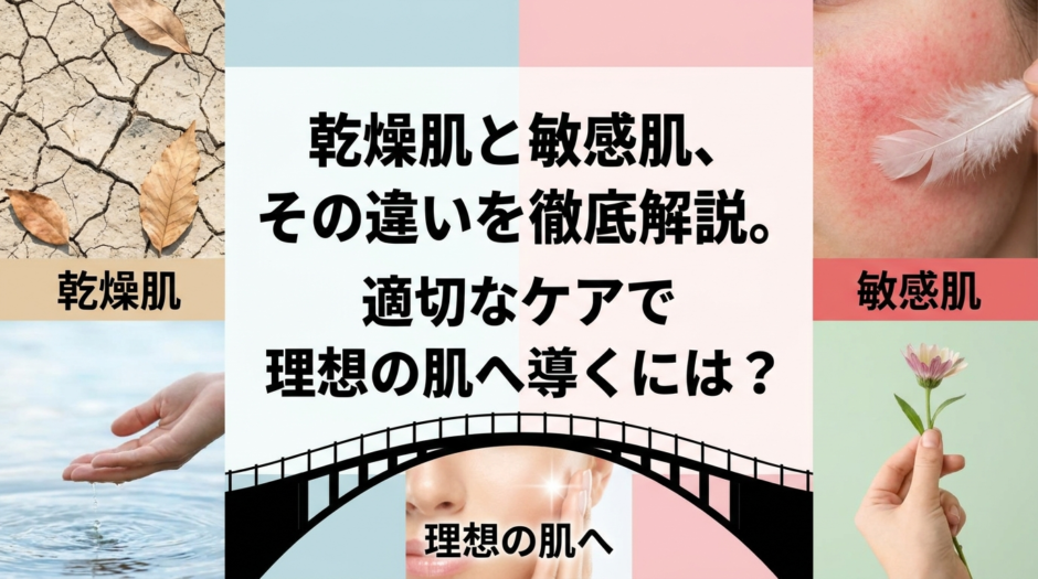 乾燥肌と敏感肌、その違いを徹底解説。適切なケアで理想の肌へ導くには？