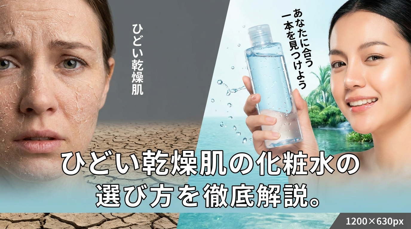 ひどい乾燥肌の化粧水の選び方を徹底解説。あなたに合う一本を見つけよう。