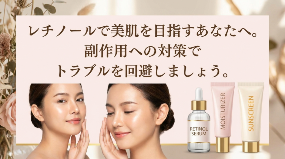 レチノールで美肌を目指すあなたへ。副作用への対策でトラブルを回避しましょう。