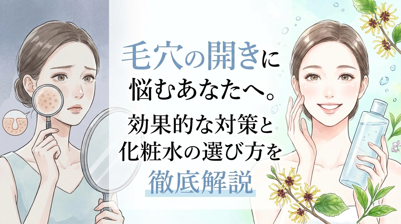 毛穴の開きに悩むあなたへ。効果的な対策と化粧水の選び方を徹底解説