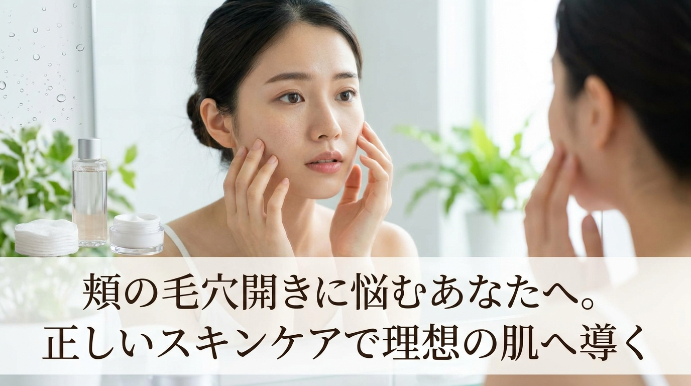 頬の毛穴開きに悩むあなたへ。正しいスキンケアで理想の肌へ導く