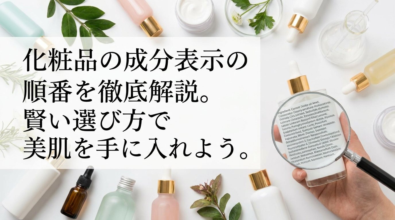 化粧品の成分表示の順番を徹底解説。賢い選び方で美肌を手に入れよう。