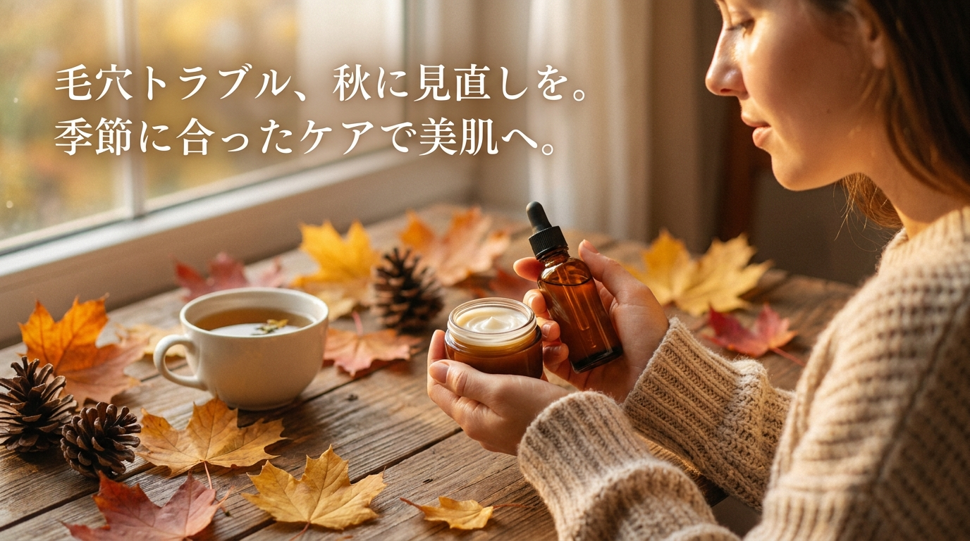 毛穴トラブル、秋に見直しを。季節に合ったケアで美肌へ。
